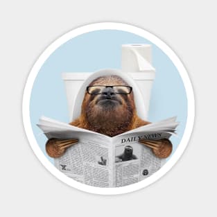 Sloth in Toilet Magnet